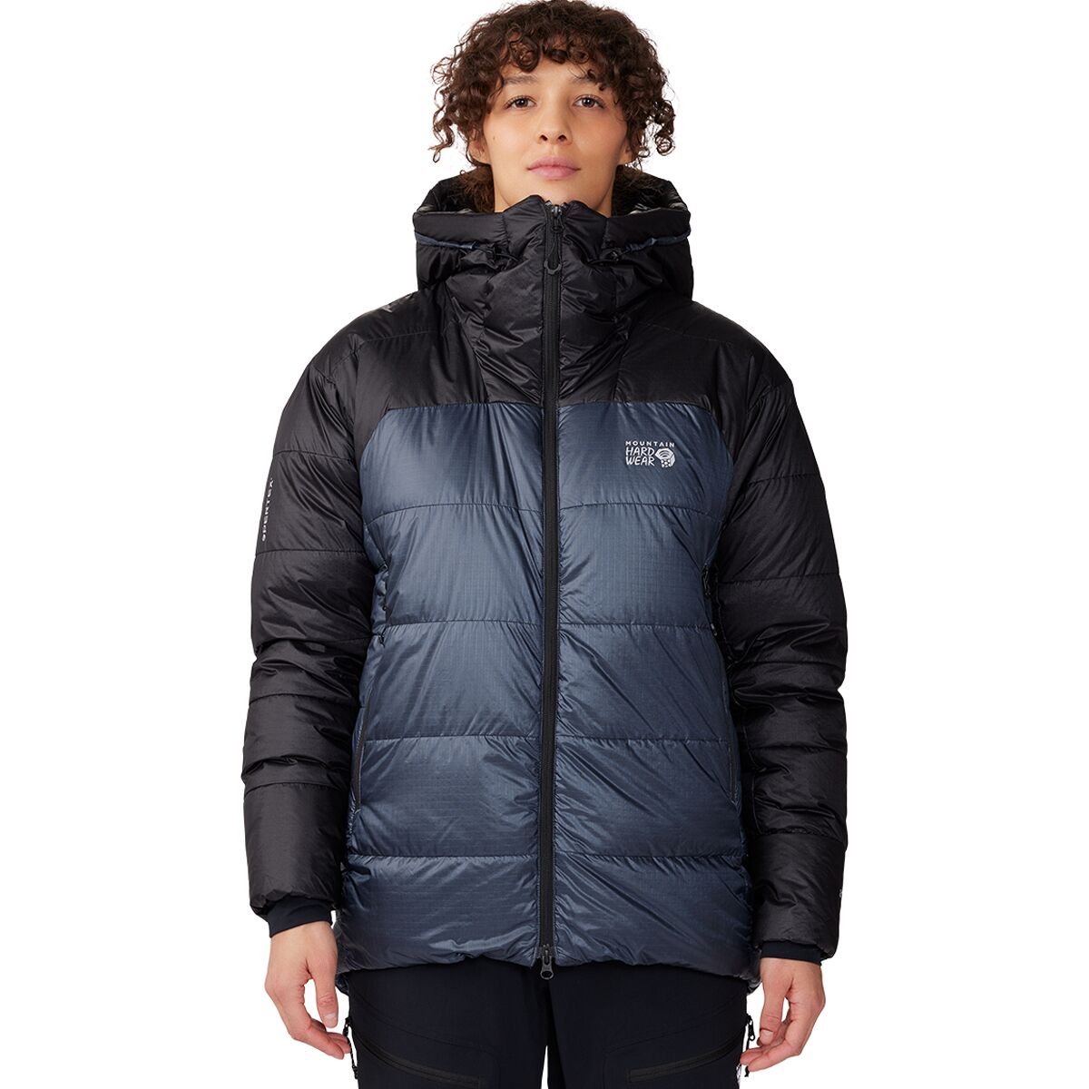 Image of Mountain Hardwear Phantom Belay Down Parka - Women's Blue Slate/Black, L