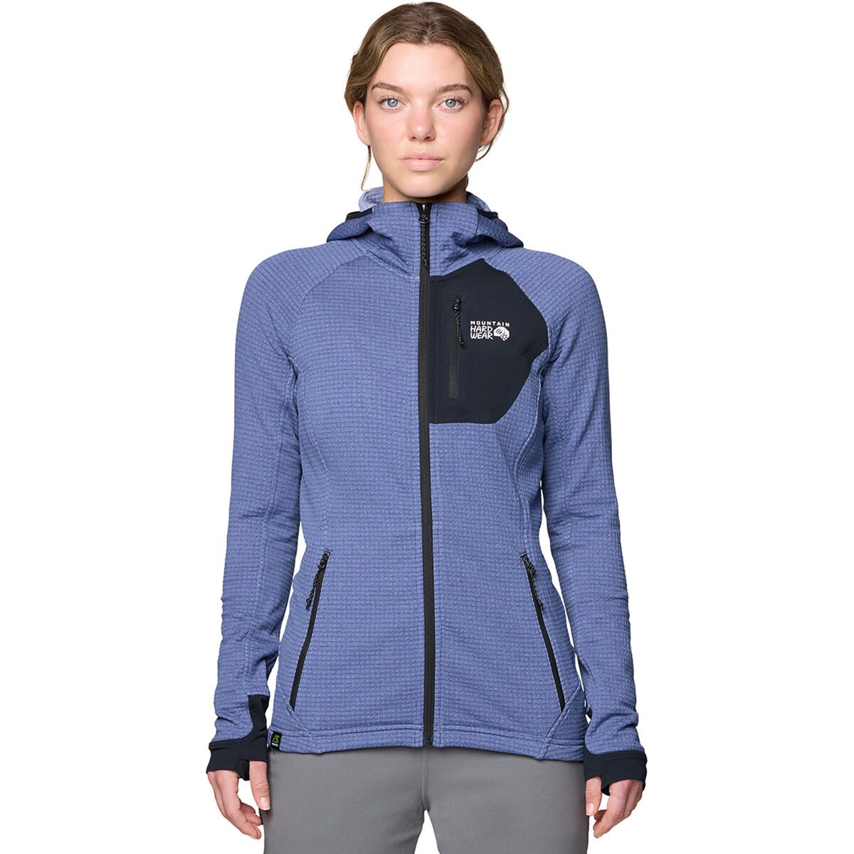 Mountain Hardwear Polartec Power Grid Full-Zip Hooded Jacket