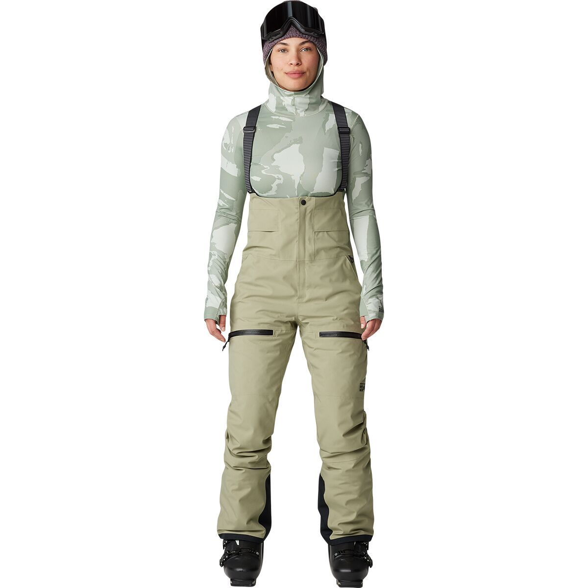 Image of Mountain Hardwear Powder Maven Bib - Women's Mantis Green, XL/Reg
