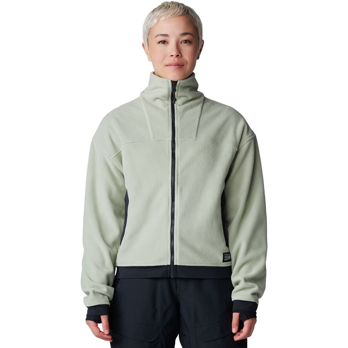 Image of Mountain Hardwear Powder Maven Fleece Full-Zip Jacket - Women's White Sage, XS
