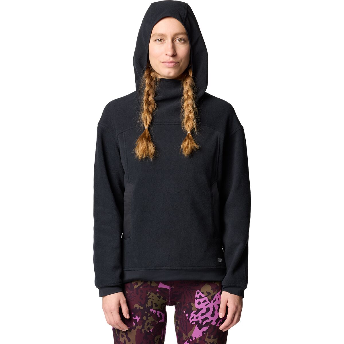 Image of Mountain Hardwear Powder Maven Fleece Pullover Hooded Jacket - Women's Black, L