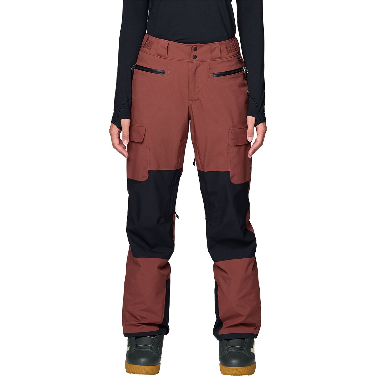 Image of Mountain Hardwear Powder Maven Pant - Women's Bourbon Brown/Black, XS/Reg