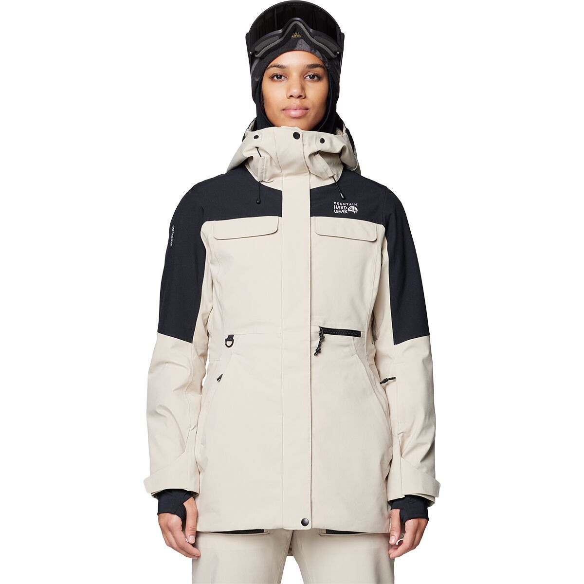 Image of Mountain Hardwear Powder Maven Parka - Women's Fossil/Black, S