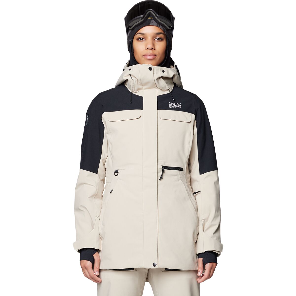 Image of Mountain Hardwear Powder Maven Parka - Women's Fossil/Black, S