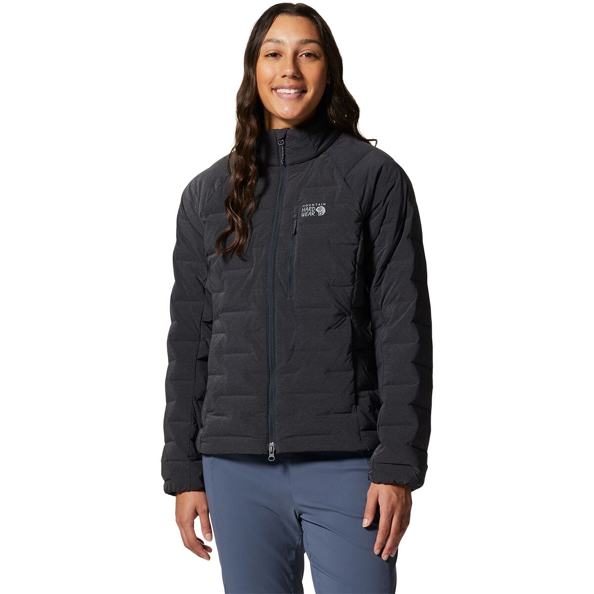 Image of Mountain Hardwear Stretchdown Jacket - Women's Dark Storm Heather, S