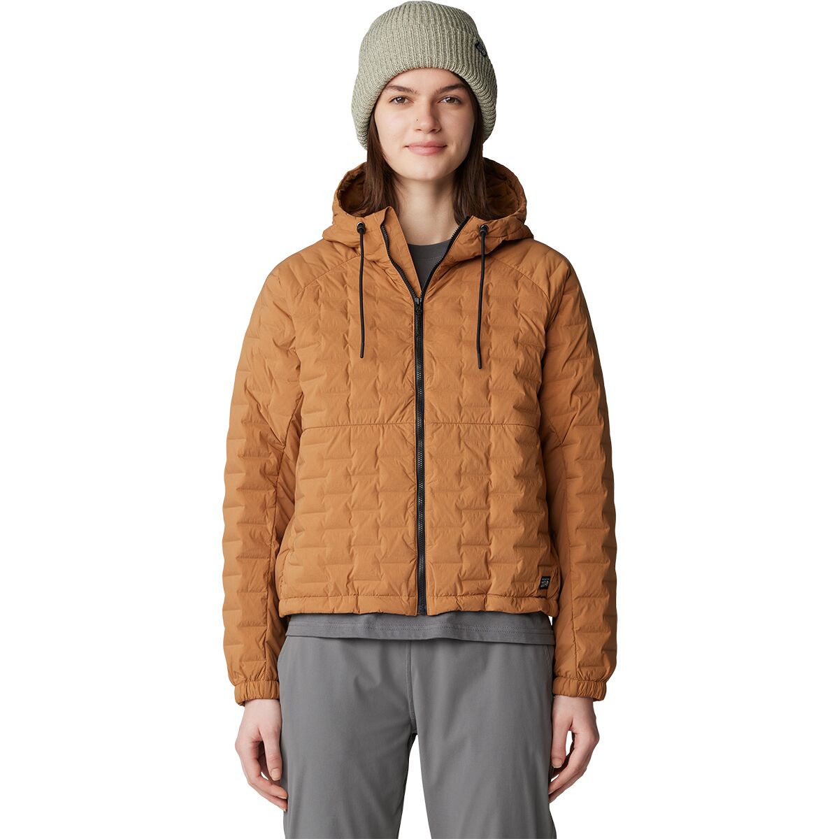 Image of Mountain Hardwear Stretchdown Light Full-Zip Hooded Jacket - Women's Copper Clay, S