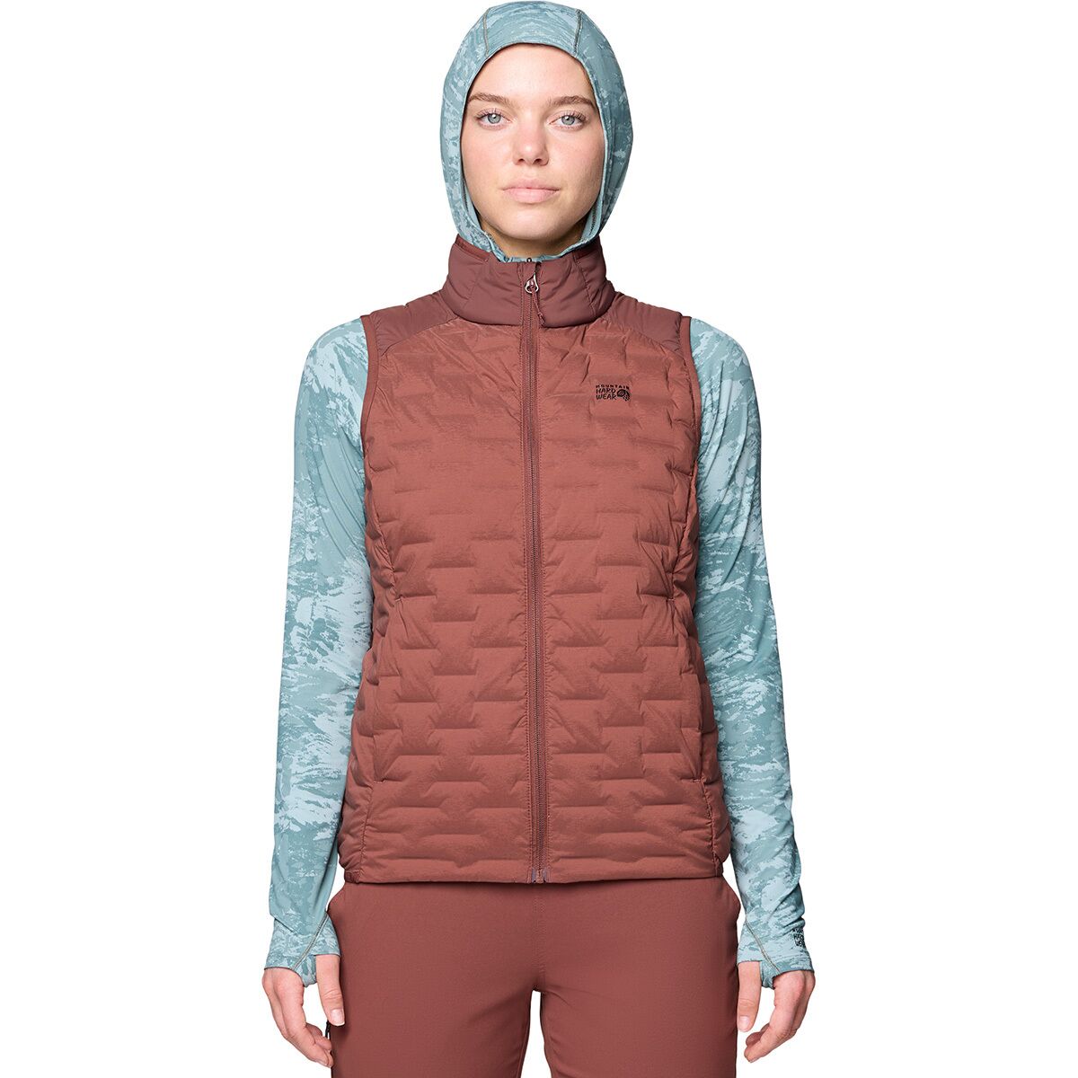 Image of Mountain Hardwear Stretchdown Light Vest - Women's Bourbon Brown, S