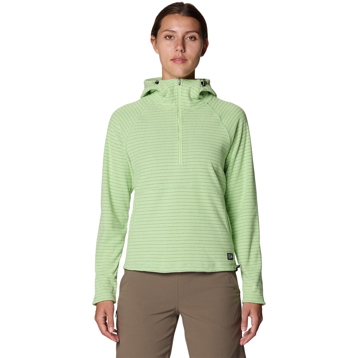 Image of Mountain Hardwear Summit Grid 1/2-Zip Pullover - Women's Frozen In Lime, XS