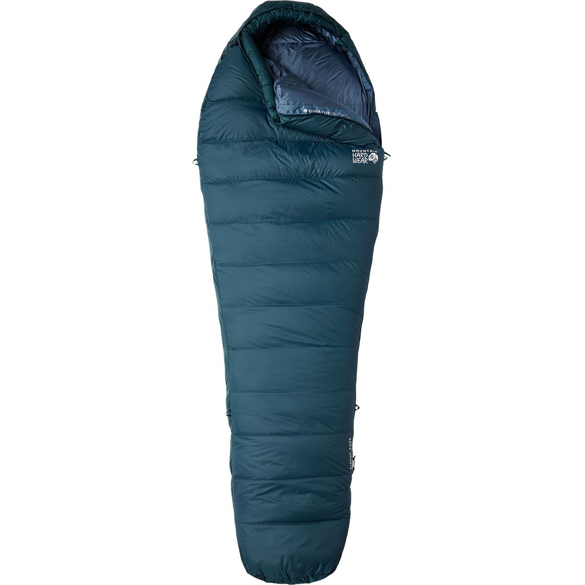Image of Mountain Hardwear Bishop Pass Sleeping Bag: 15F Down Dark Marsh, Long/Right Zip