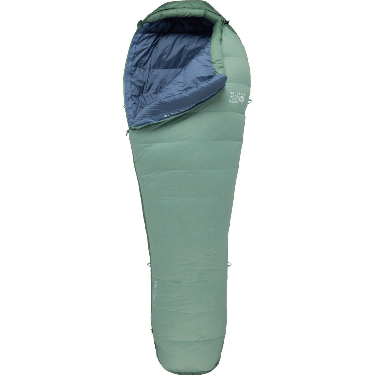 Image of Mountain Hardwear Bishop Pass Sleeping Bag: 30F Down - Women's Mineral Spring, Long/Right Zip