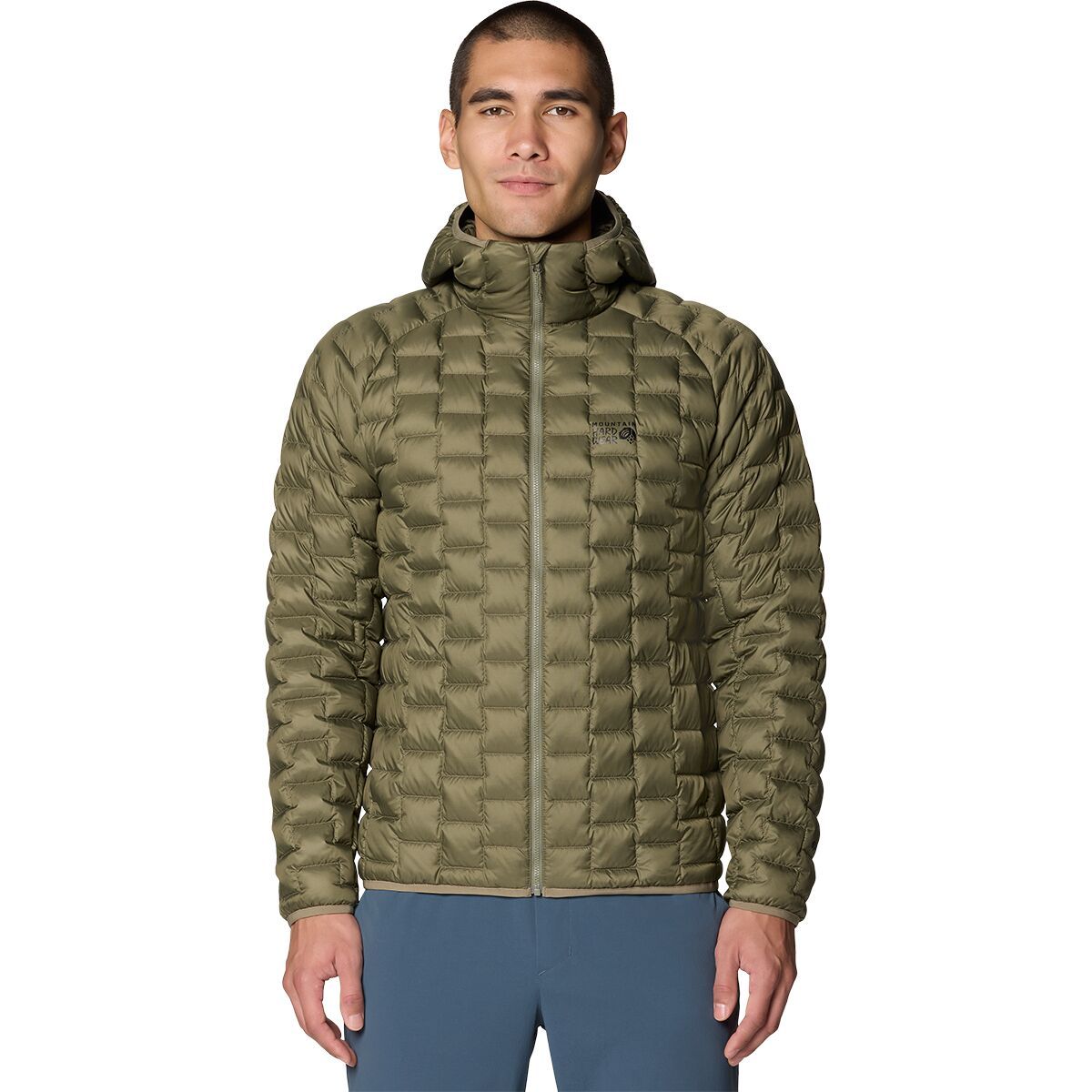 Image of Mountain Hardwear Temescalborz Down Hoodie - Men's Stone Green, S