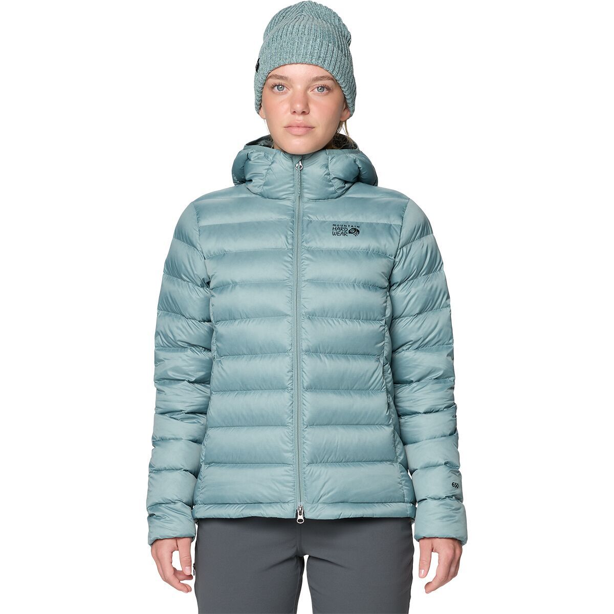 Mountain Hardwear Tiberondack Down Hoodie - Women's Blue Sage, L
