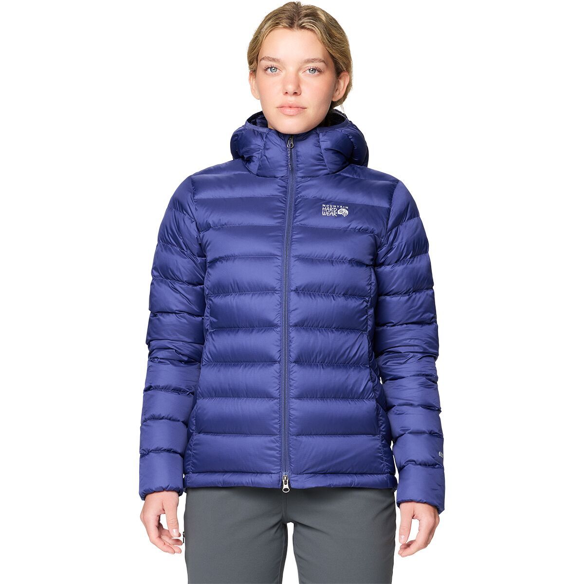 Image of Mountain Hardwear Tiberondack Down Hoodie - Women's Lapis Dusk, L