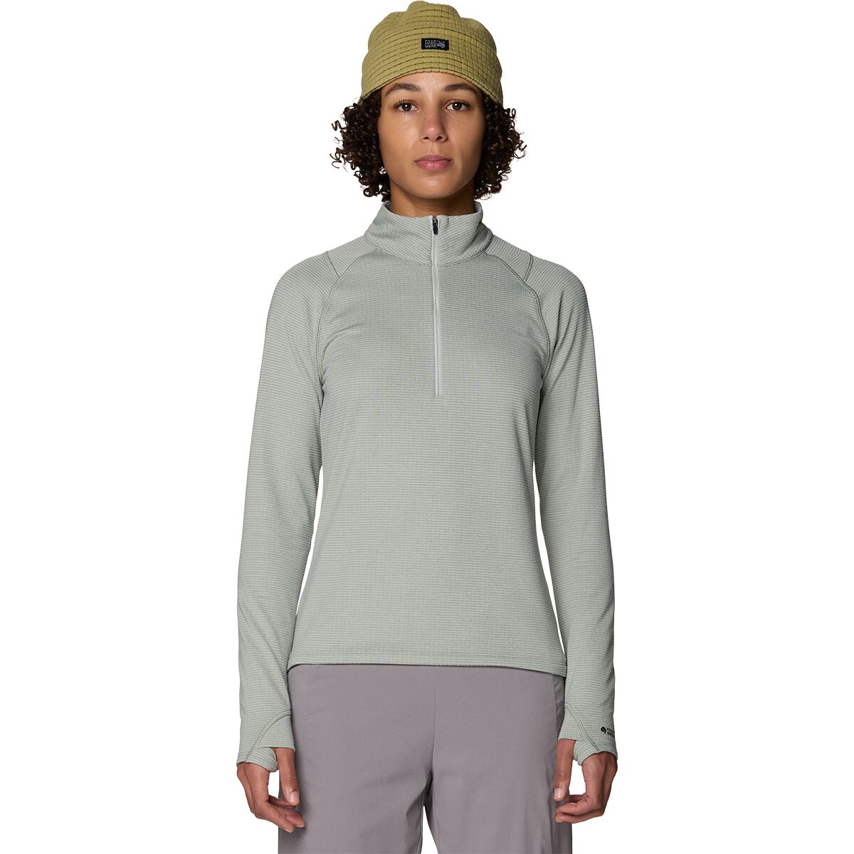 Image of Mountain Hardwear Crater Lake Half-Zip Top - Women's Gamma Grey/Silt Grey, M