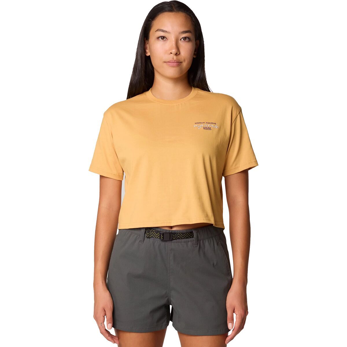 Mountain Hardwear High Altitude Boxy Crop Short-Sleeve Top - Women's Sundown Gold, M