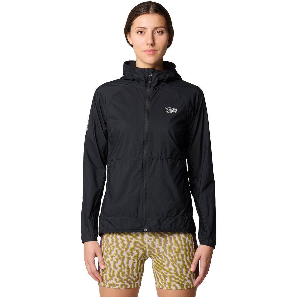 Image of Mountain Hardwear Kor AirShell Wind Hooded Jacket - Women's Black, L