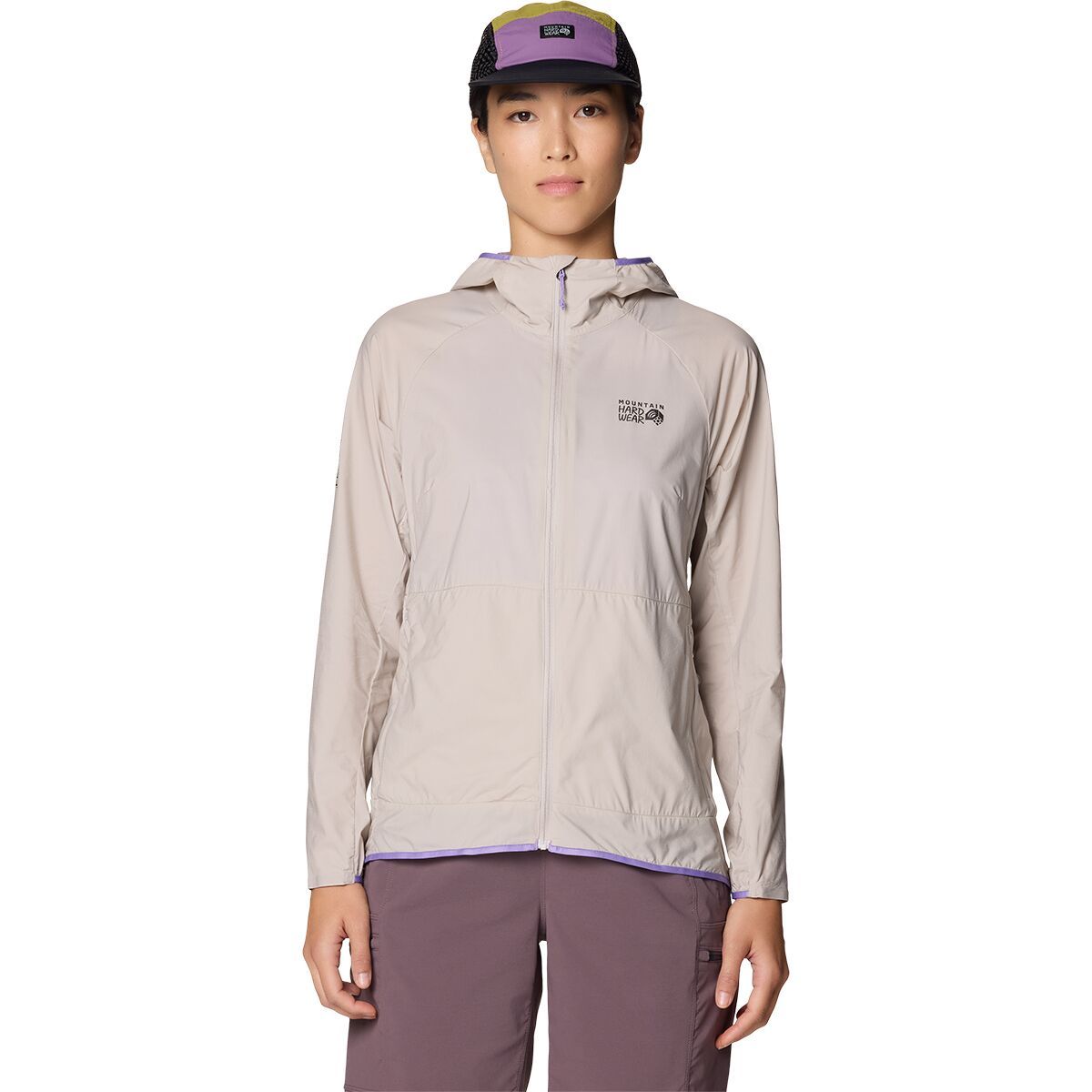 Image of Mountain Hardwear Kor AirShell Wind Hooded Jacket - Women's City Fog, XS