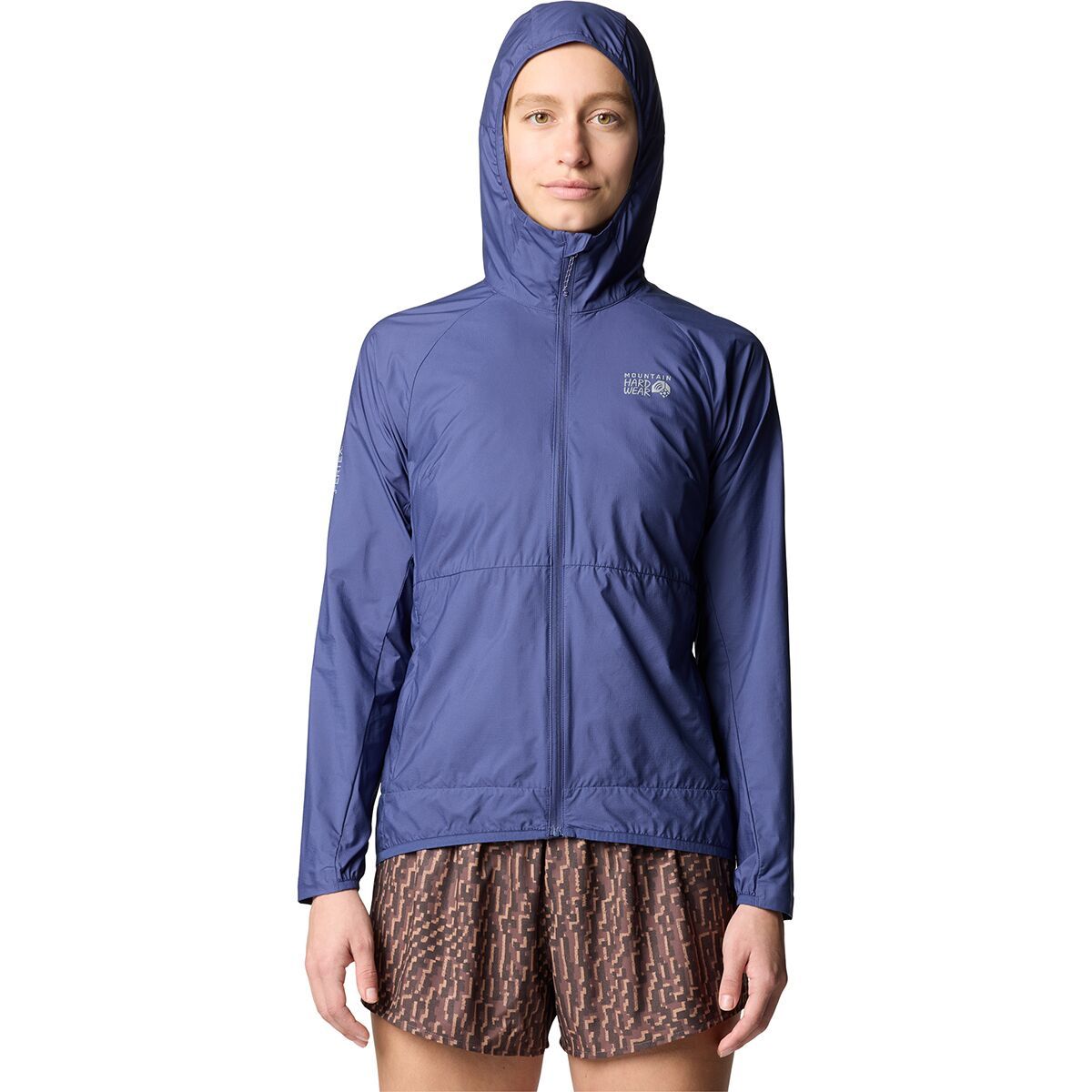 Image of Mountain Hardwear Kor AirShell Wind Hooded Jacket - Women's Lapis Dusk, XL