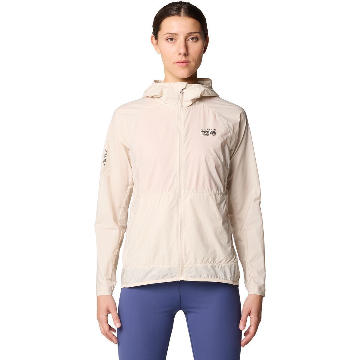 Image of Mountain Hardwear Kor AirShell Wind Hooded Jacket - Women's Talc, L
