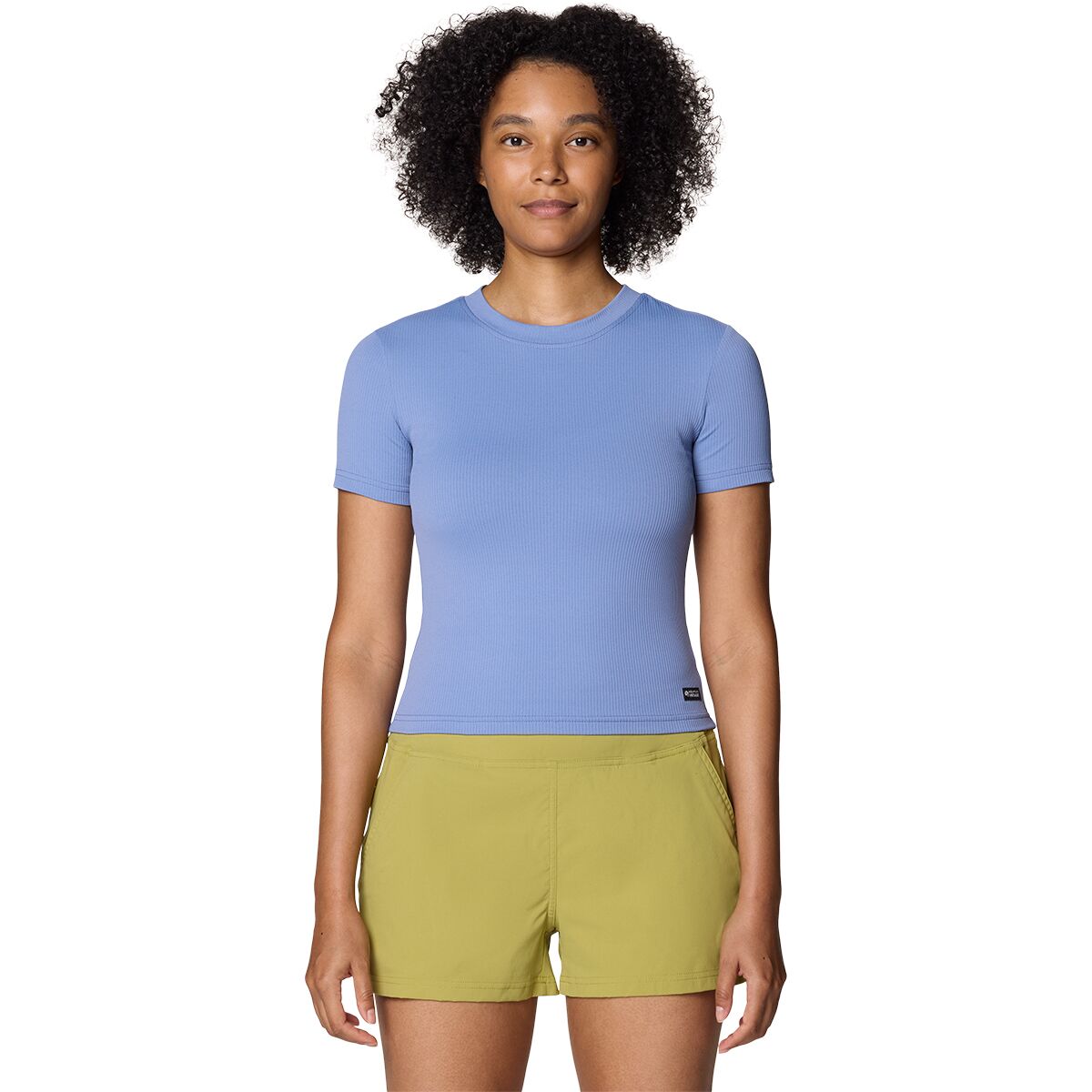 Image of Mountain Hardwear Peak Knit Short-Sleeve Top - Women's Best Coast Blue, L