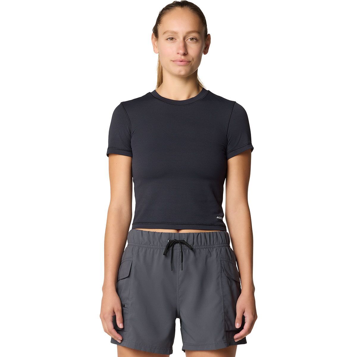 Image of Mountain Hardwear Peak Knit Short-Sleeve Top - Women's Black, XS