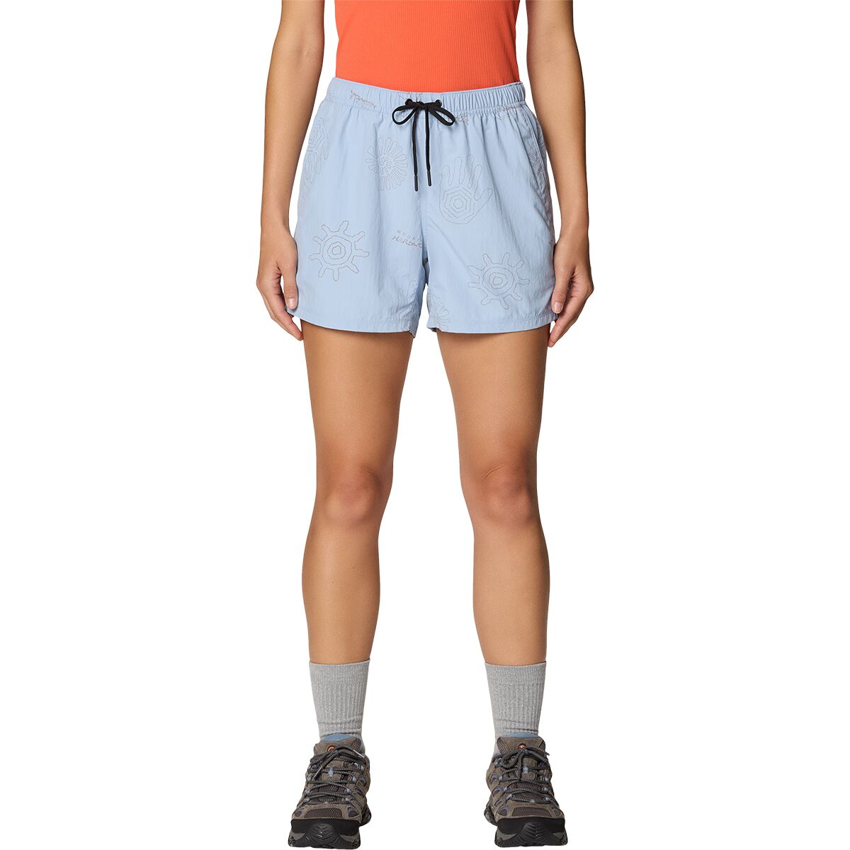 Image of Mountain Hardwear Stryder 3in Swim Short - Women's Beach Breeze Screens Print, L