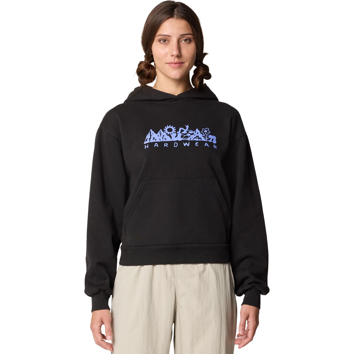 Image of Mountain Hardwear Sun Stash Collab Crop Hoodie - Women's Stealth Grey, M