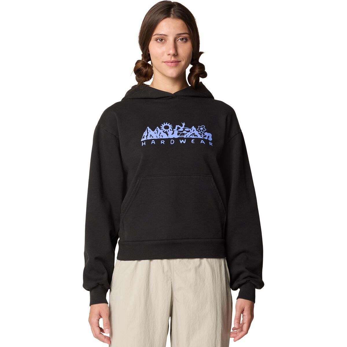 Image of Mountain Hardwear Sun Stash Collab Crop Hoodie - Women's Stealth Grey, XL