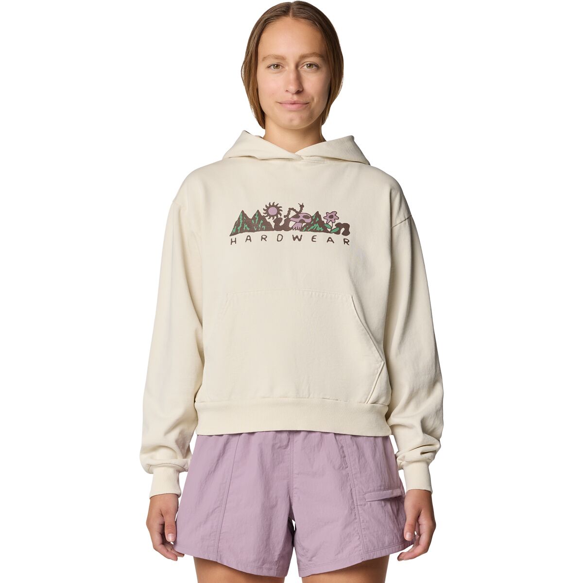 Image of Mountain Hardwear Sun Stash Collab Crop Hoodie - Women's Stone, XS