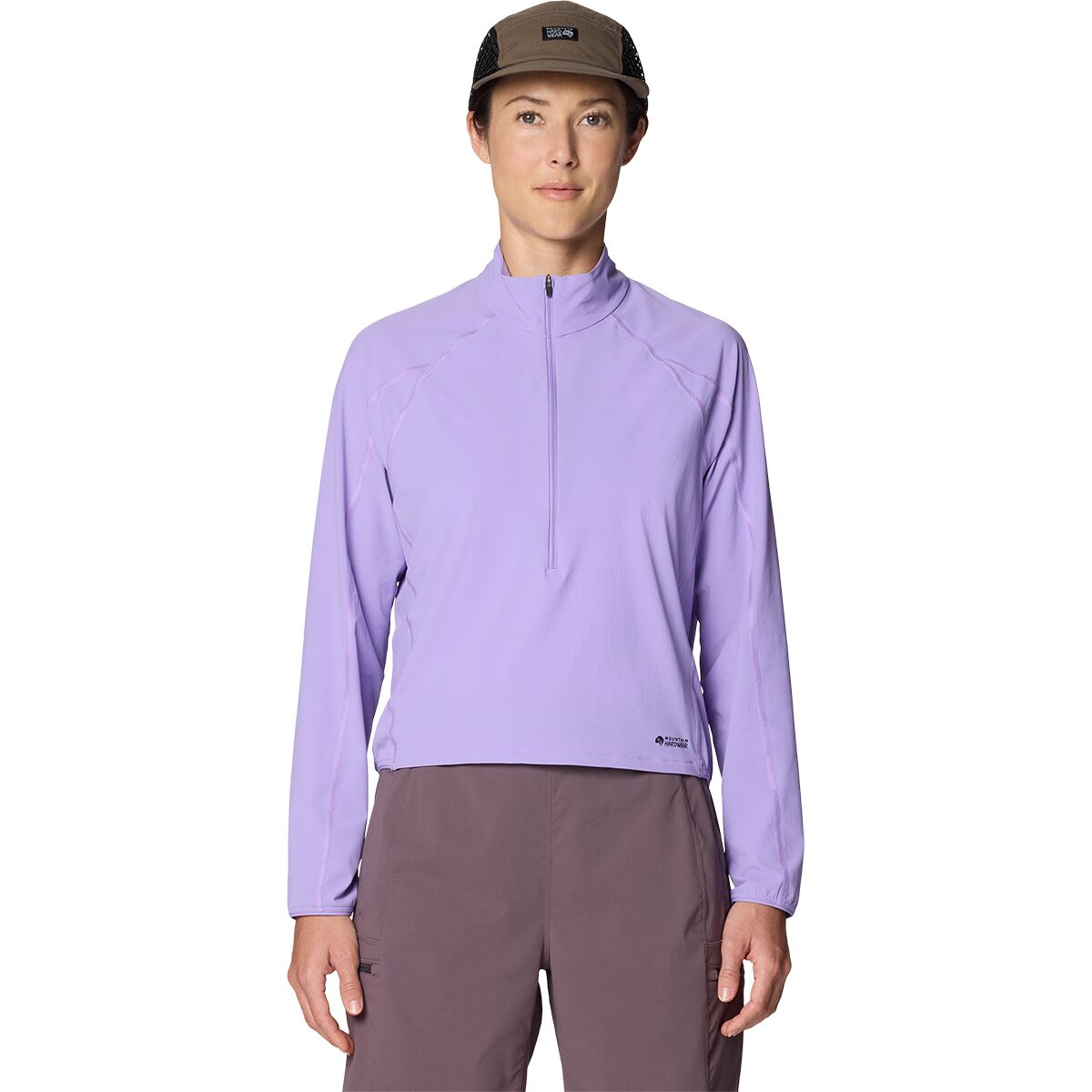 Image of Mountain Hardwear Sunshield 1/2-Zip Top - Women's Harbor Violet, L
