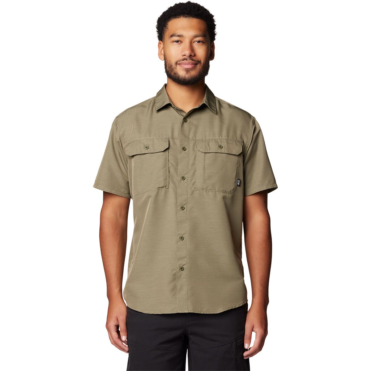 Image of Mountain Hardwear Canyon Short-Sleeve Shirt - Men's Stone Green, M