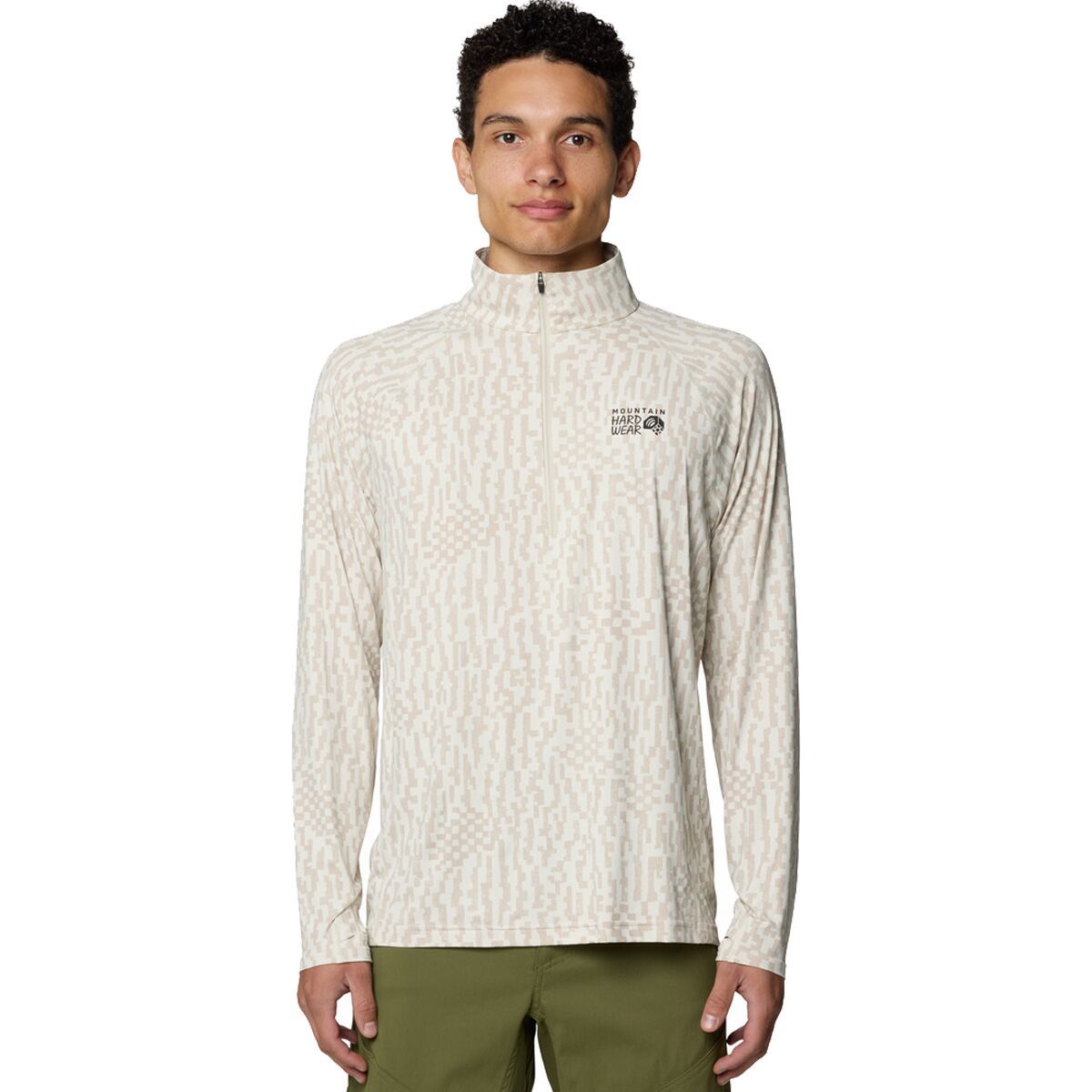 Image of Mountain Hardwear Crater Lake 1/2-Zip Shirt - Men's Stone Digidaze Print, XXL