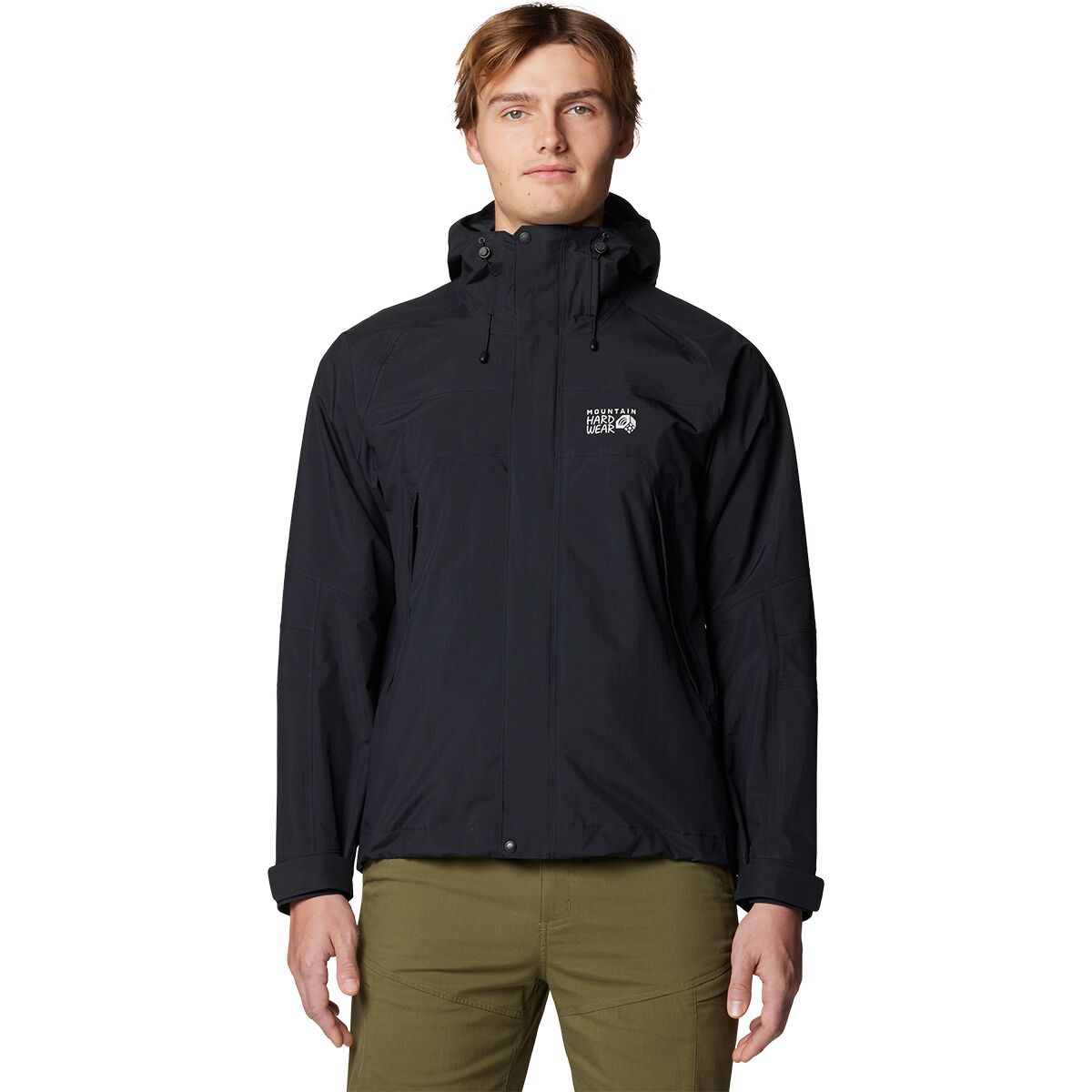 Image of Mountain Hardwear Dry Times Hooded Jacket - Men's Black, S