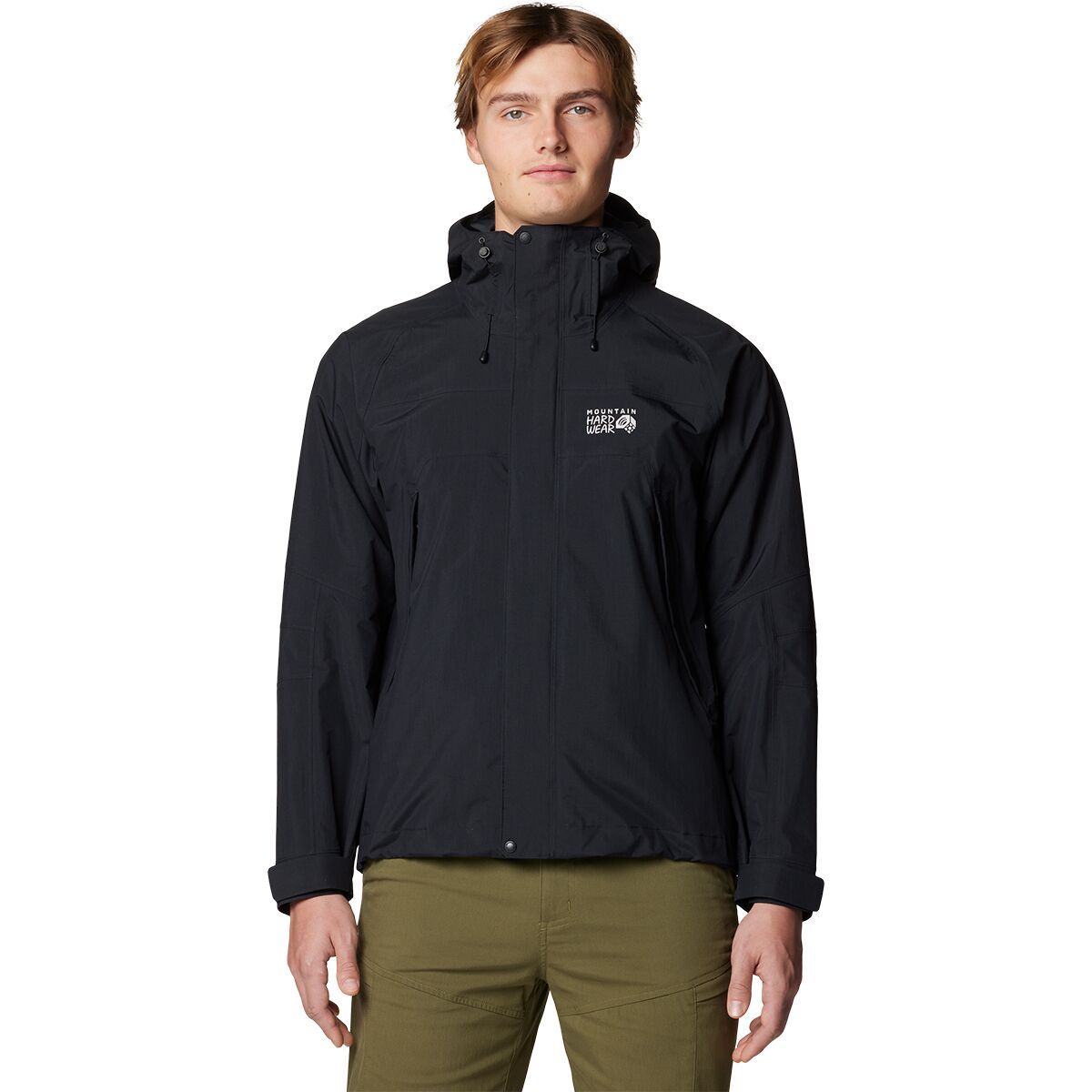 Image of Mountain Hardwear Dry Times Hooded Jacket - Men's Black, L