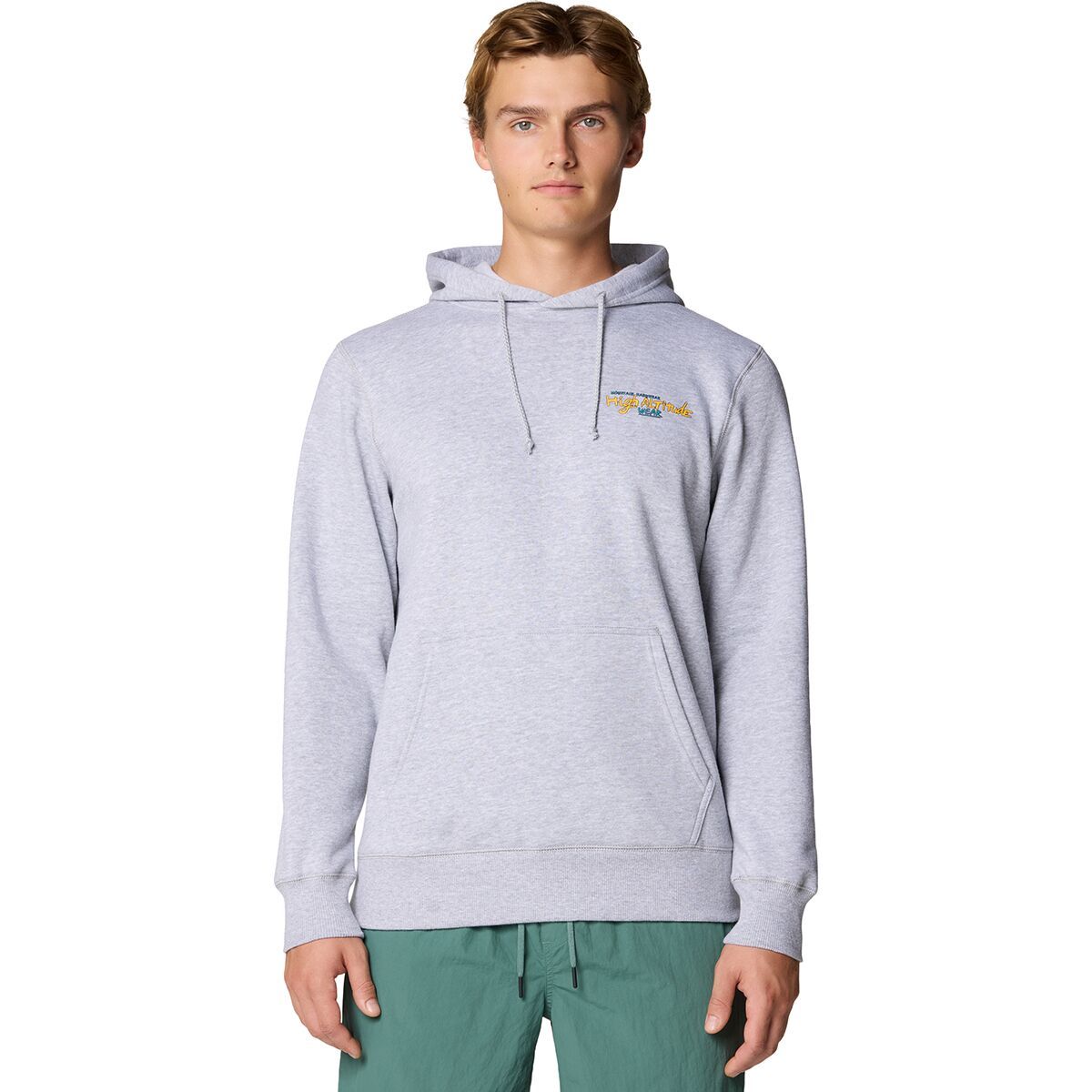 Image of Mountain Hardwear Hardwear Tri-Color Logo Hoodie - Men's Hardwear Grey Heather, XXL