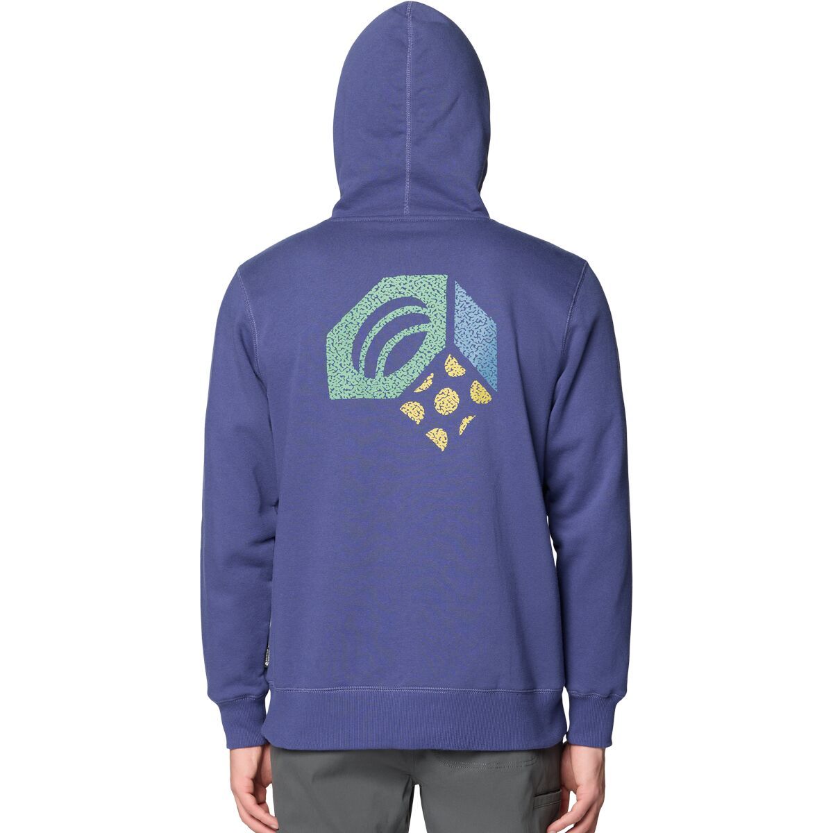 Image of Mountain Hardwear Hardwear Tri-Color Logo Hoodie - Men's Lapis Dusk, M
