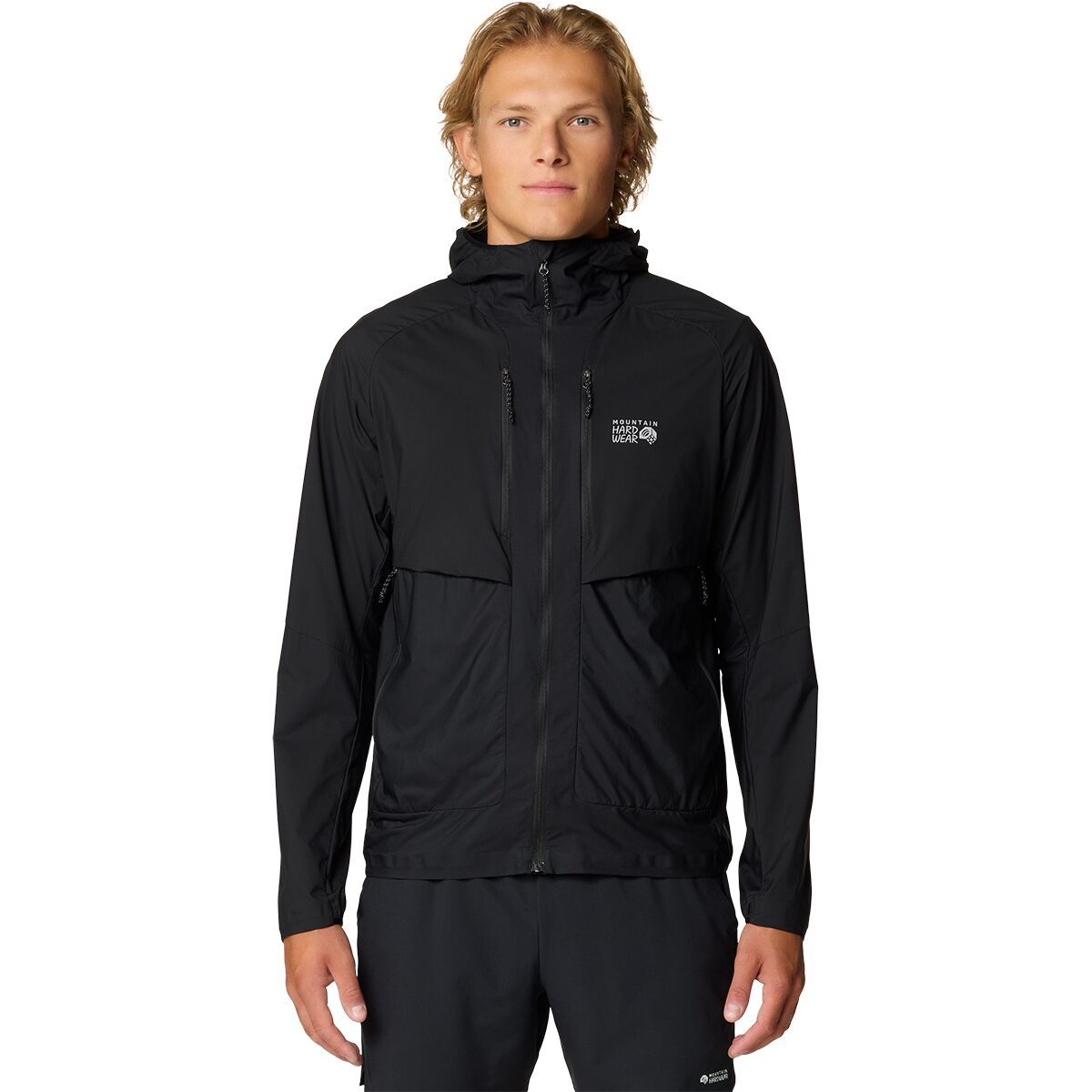 Image of Mountain Hardwear Kor AirShell Hybrid Hooded Jacket - Men's Black, S
