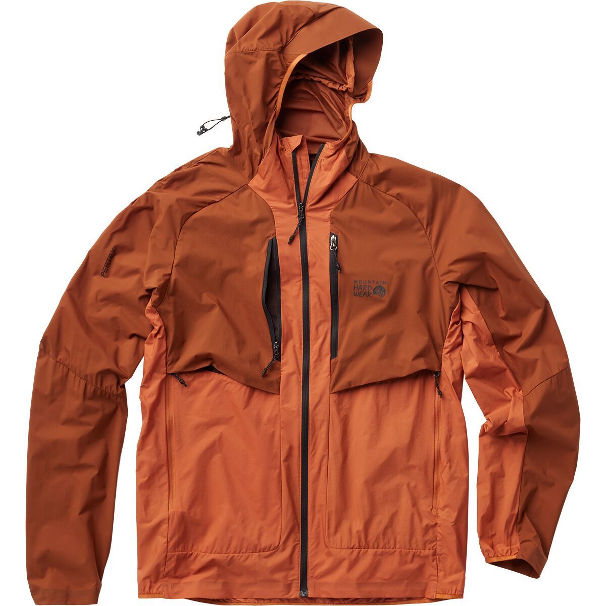 Image of Mountain Hardwear Kor AirShell Hybrid Hooded Jacket - Men's Iron Oxide/Raw Carnelian, XL