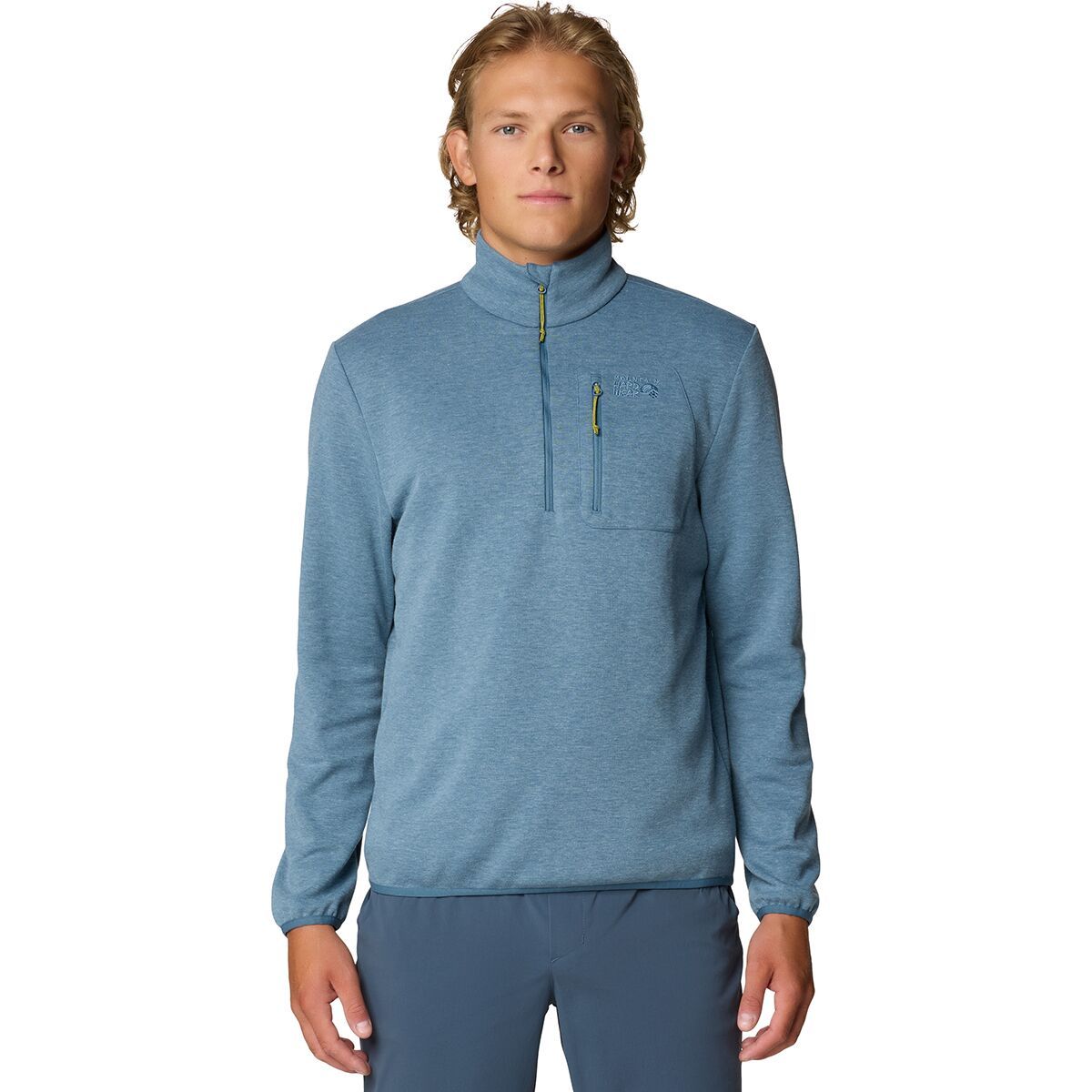 Image of Mountain Hardwear Route Out 1/2-Zip Pullover - Men's Adriatic Blue, M