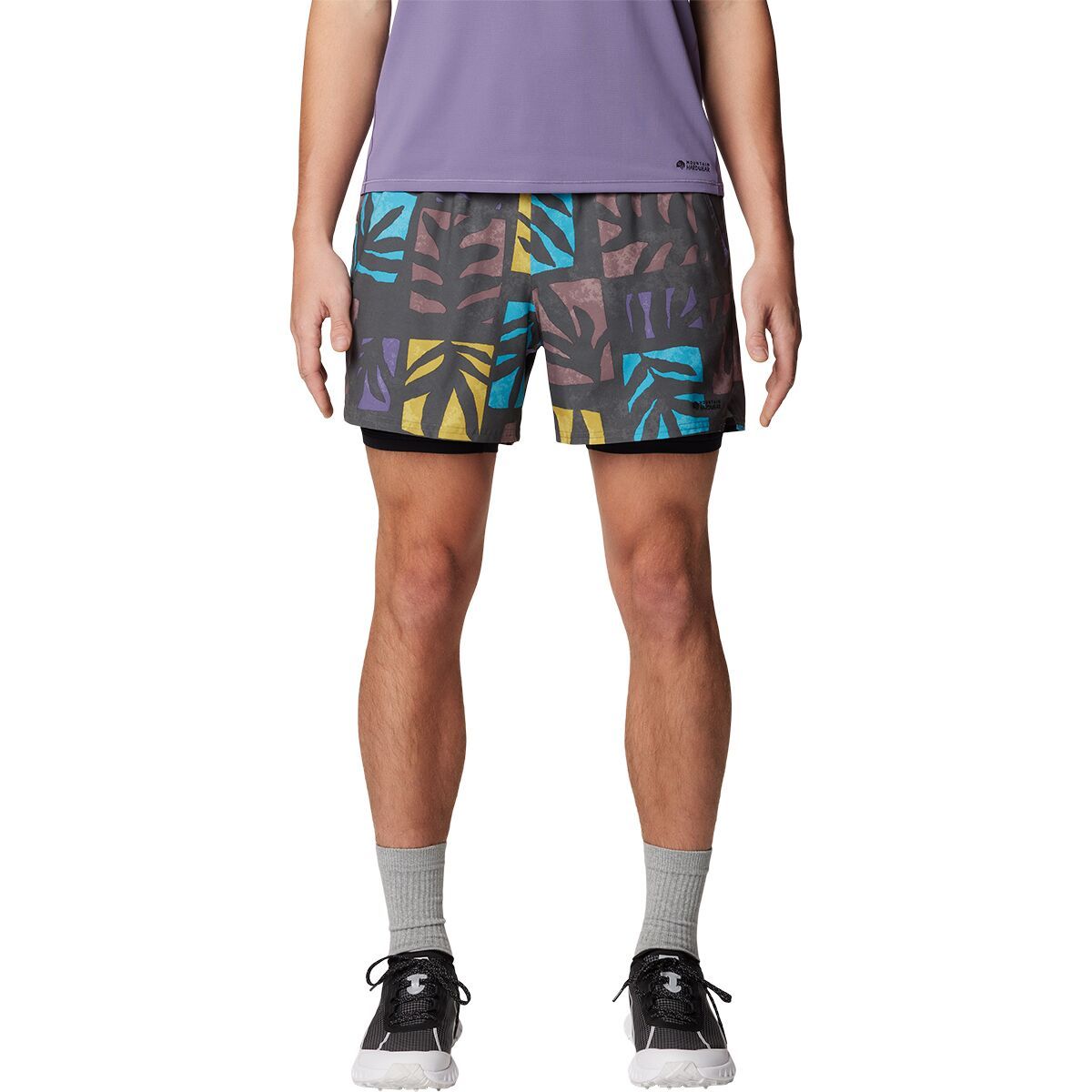 Image of Mountain Hardwear Shade Lite 5in Short - Men's Allium Meadows Print, L