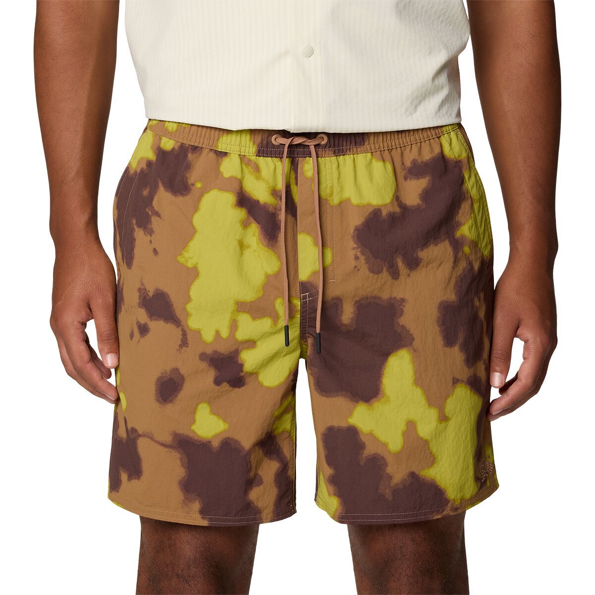 Image of Mountain Hardwear Stryder 7in Swim Short - Men's New Clay Blissed Dye Print, M