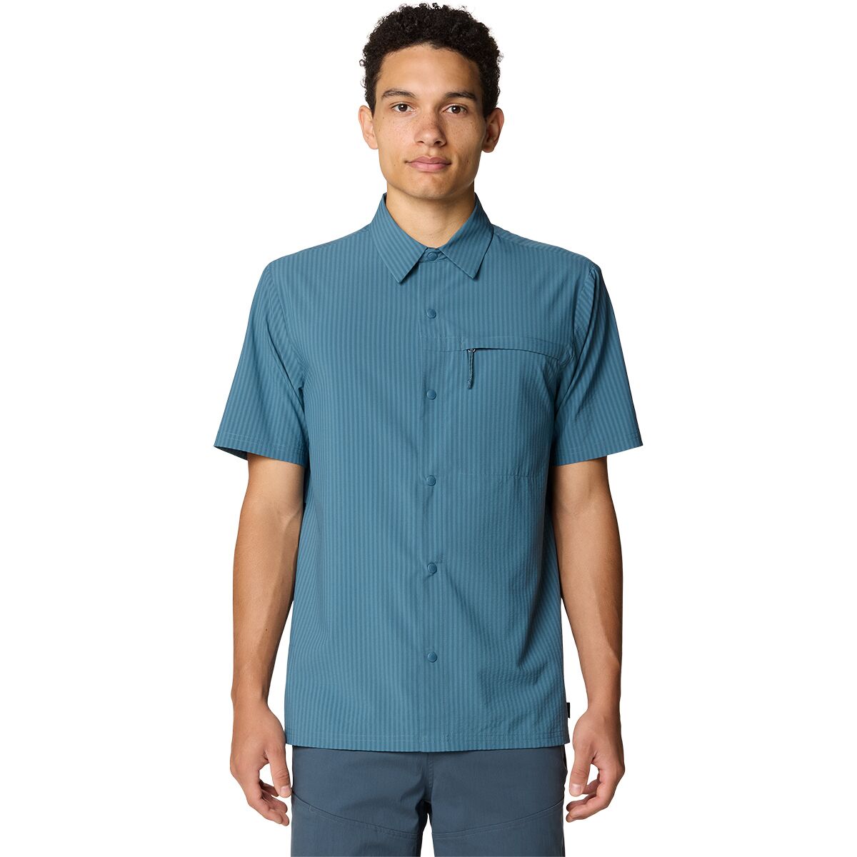Image of Mountain Hardwear Sunshadow Short-Sleeve Shirt - Men's Adriatic Blue, S