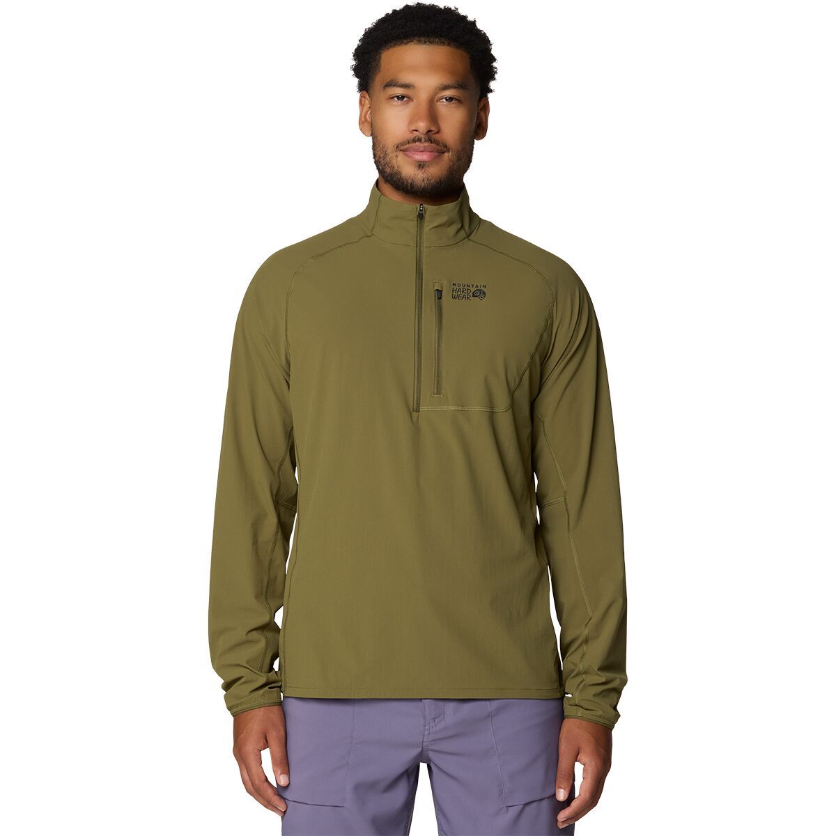 Image of Mountain Hardwear Sunshield 1/2-Zip Top - Men's Combat Green, M