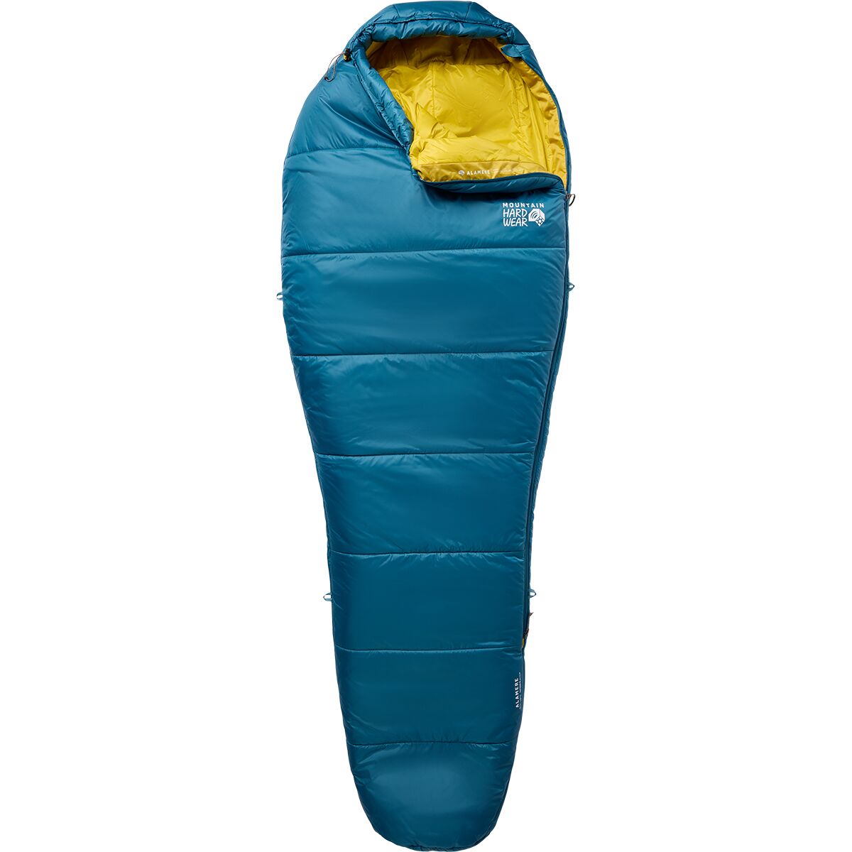 Image of Mountain Hardwear Alamere Sleeping Bag: 0F Synthetic Caspian, Reg/Right Zip