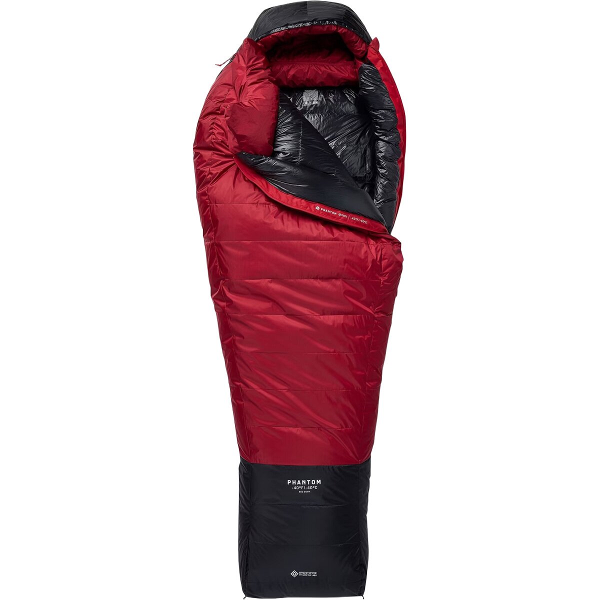 Image of Mountain Hardwear Phantom GORE-TEX Sleeping Bag: -40F Down Alpine Red, REGxLH