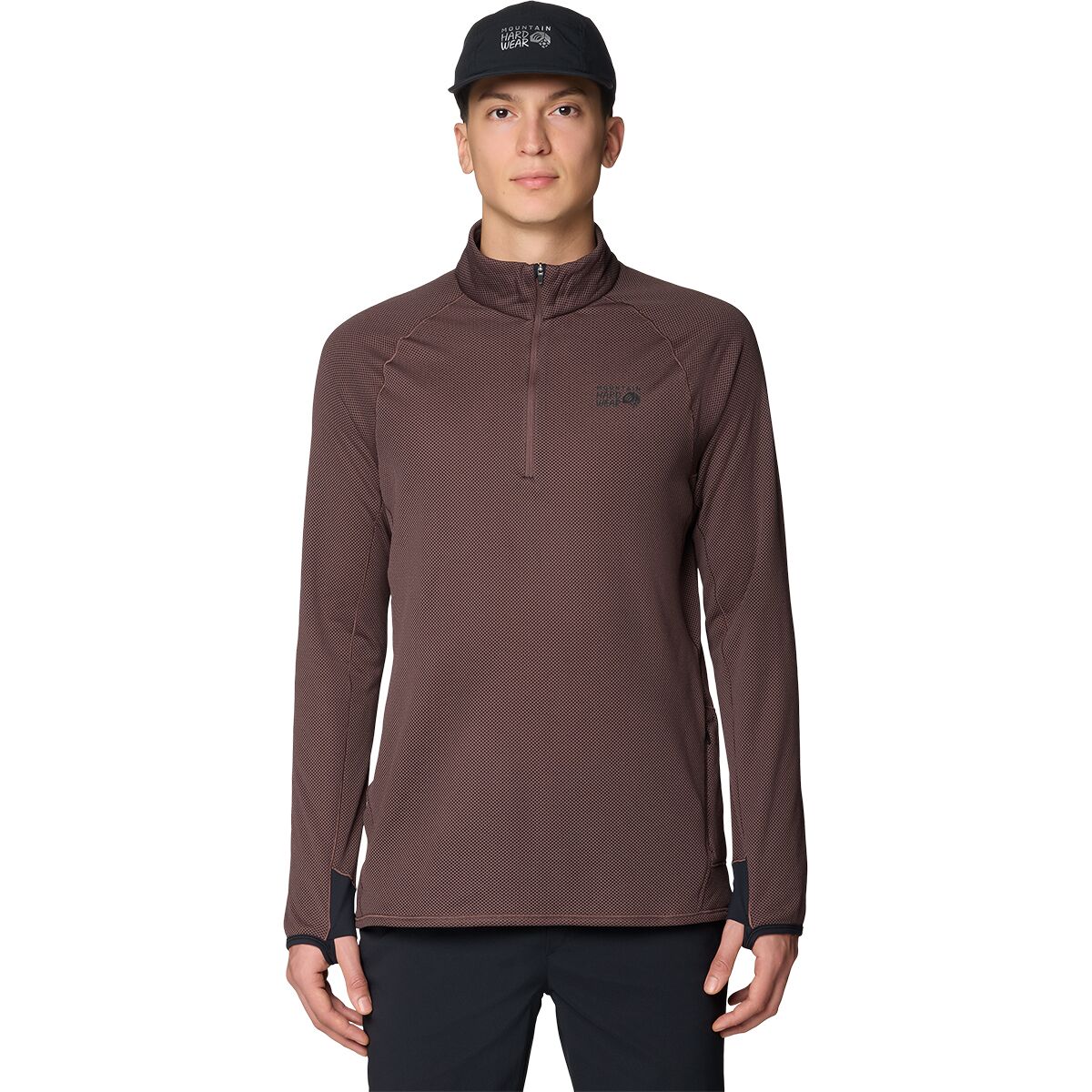 Image of Mountain Hardwear AirMesh 1/2-Zip Pullover - Men's Carob, S