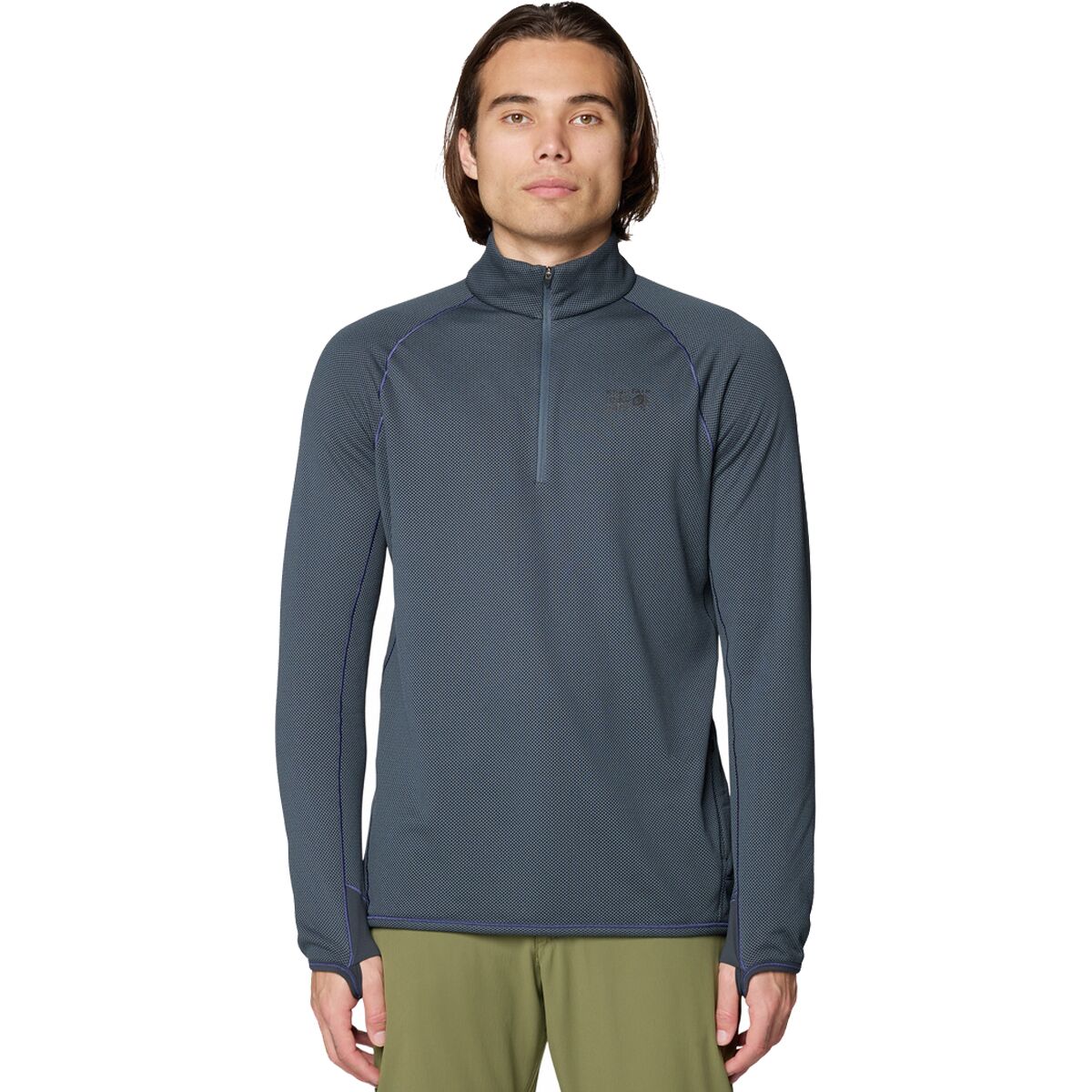 Image of Mountain Hardwear AirMesh 1/2-Zip Pullover - Men's Moon Blue, S