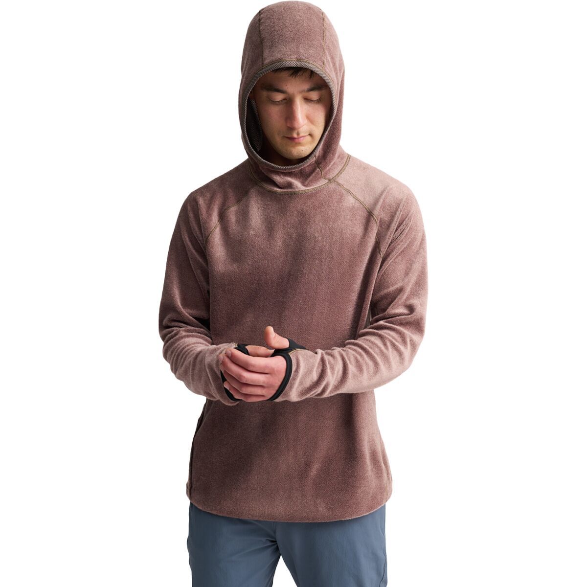 Image of Mountain Hardwear AirMesh Long-Sleeve Hoodie - Men's Wild Taupe, M