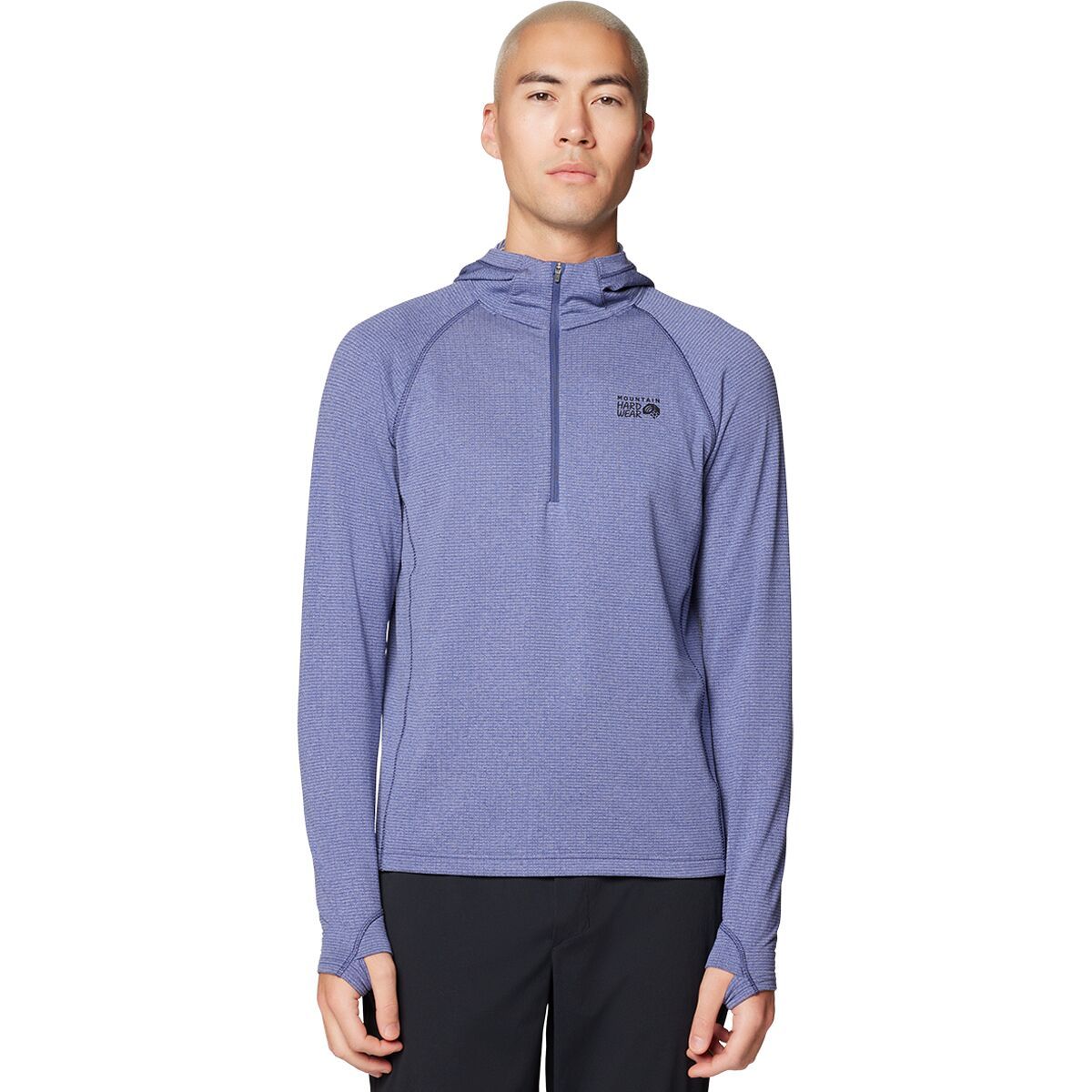Image of Mountain Hardwear Crater Lake Heavyweight 1/2-Zip Hoodie - Men's Lapis Dusk/Avid, XXL