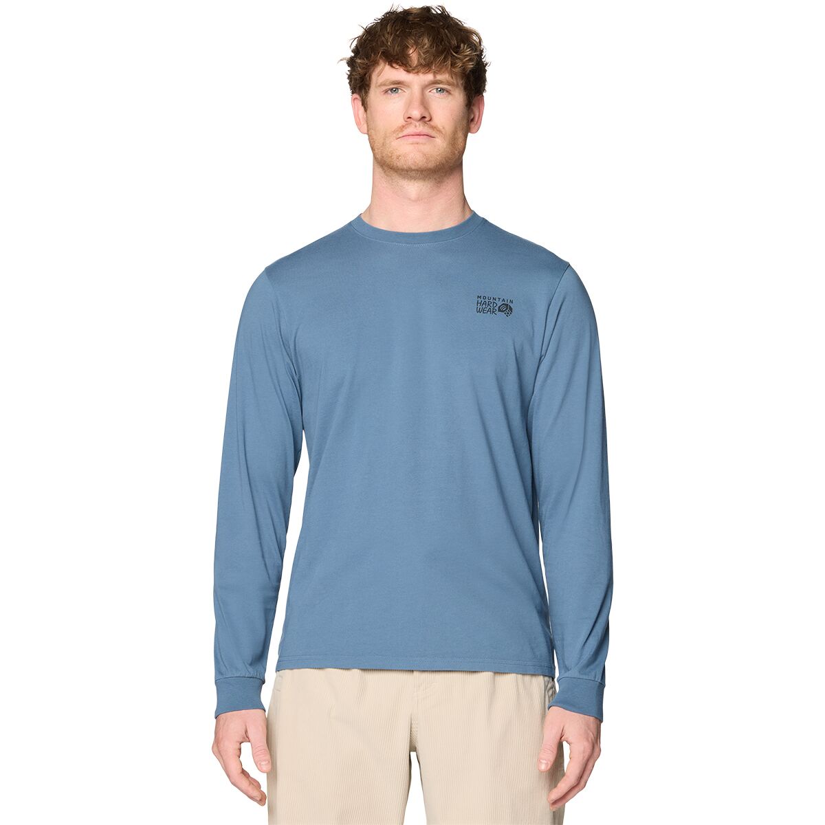 Image of Mountain Hardwear MHW Big Mountain Long-Sleeve T-Shirt - Men's Adriatic Blue, S